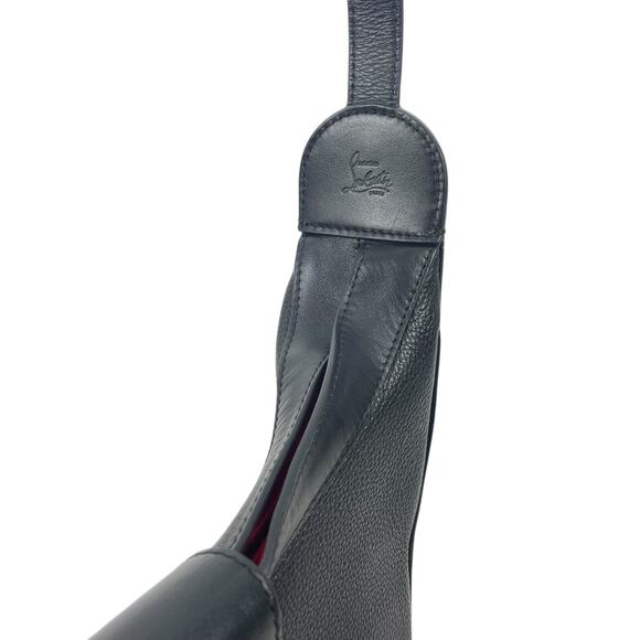 Christian Louboutin Carasky Small Empire Stud Leather Shoulder Bag Black - Picture 11 of 16